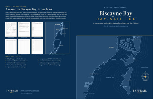 Biscayne Bay Day-Sail Log — cover & spine preview (a4 / international) (Taffrail Press)