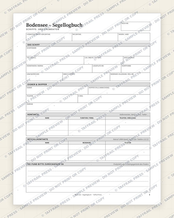1. Vessel & Crew Particulars
