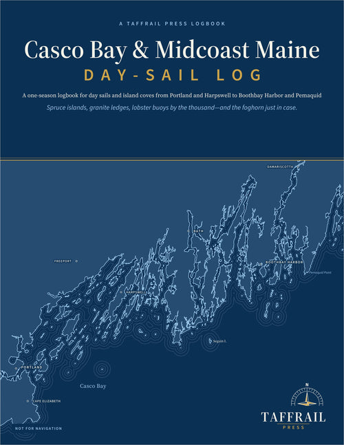Casco Bay & Midcoast Maine Day-Sail Log — Front cover (Taffrail Press)
