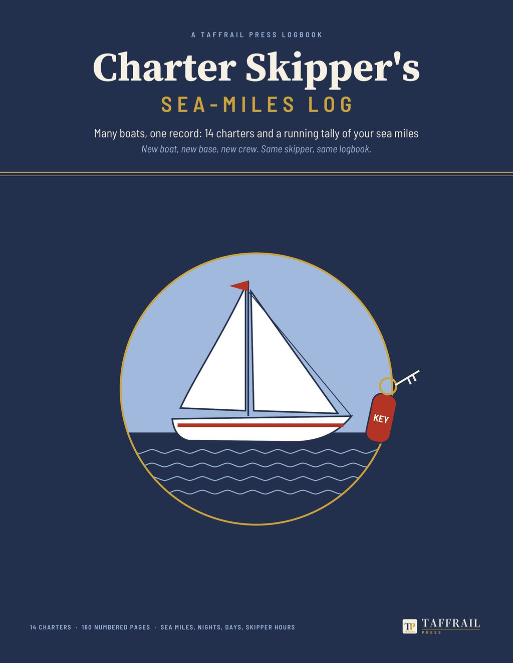 Charter Skipper's Sea-Miles Log — Front cover (Taffrail Press)
