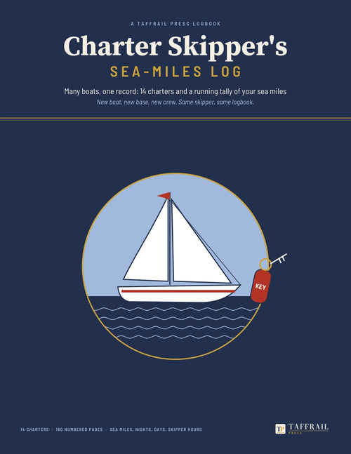 Charter Skipper's Sea-Miles Log — Front cover (Taffrail Press)
