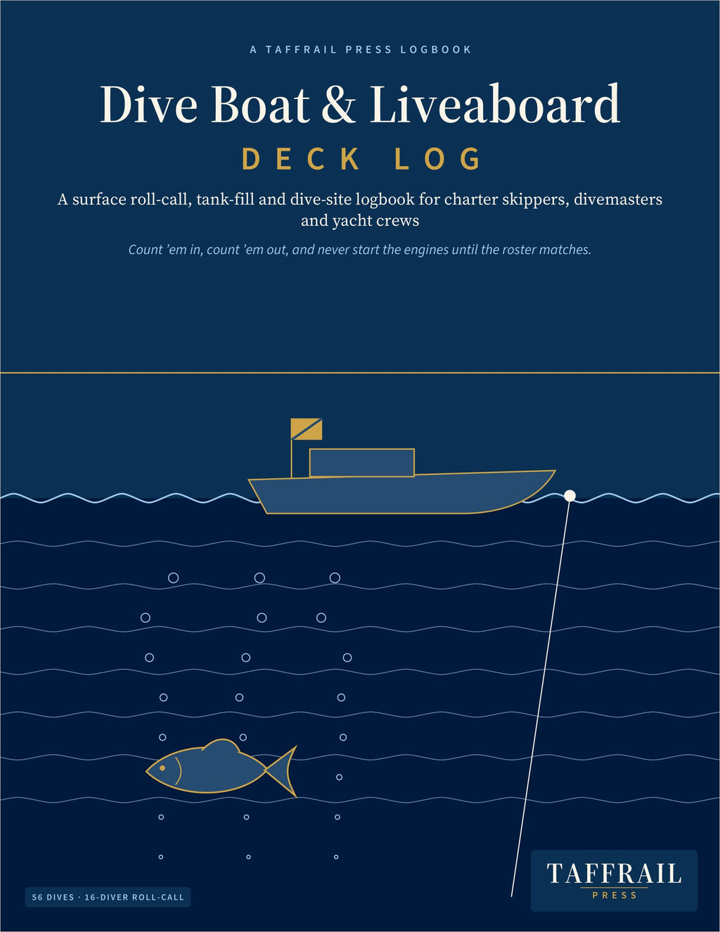 Dive Boat & Liveaboard Deck Log — Front cover (Taffrail Press)