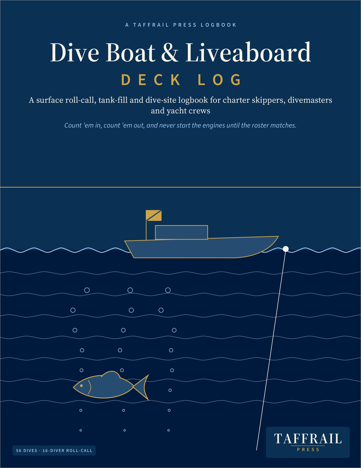 Dive Boat & Liveaboard Deck Log — Front cover (Taffrail Press)