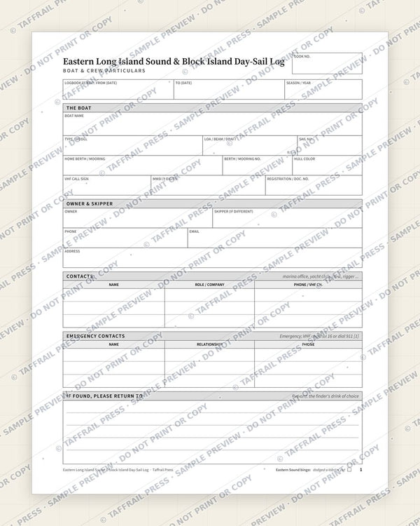 1. Vessel & Crew Particulars