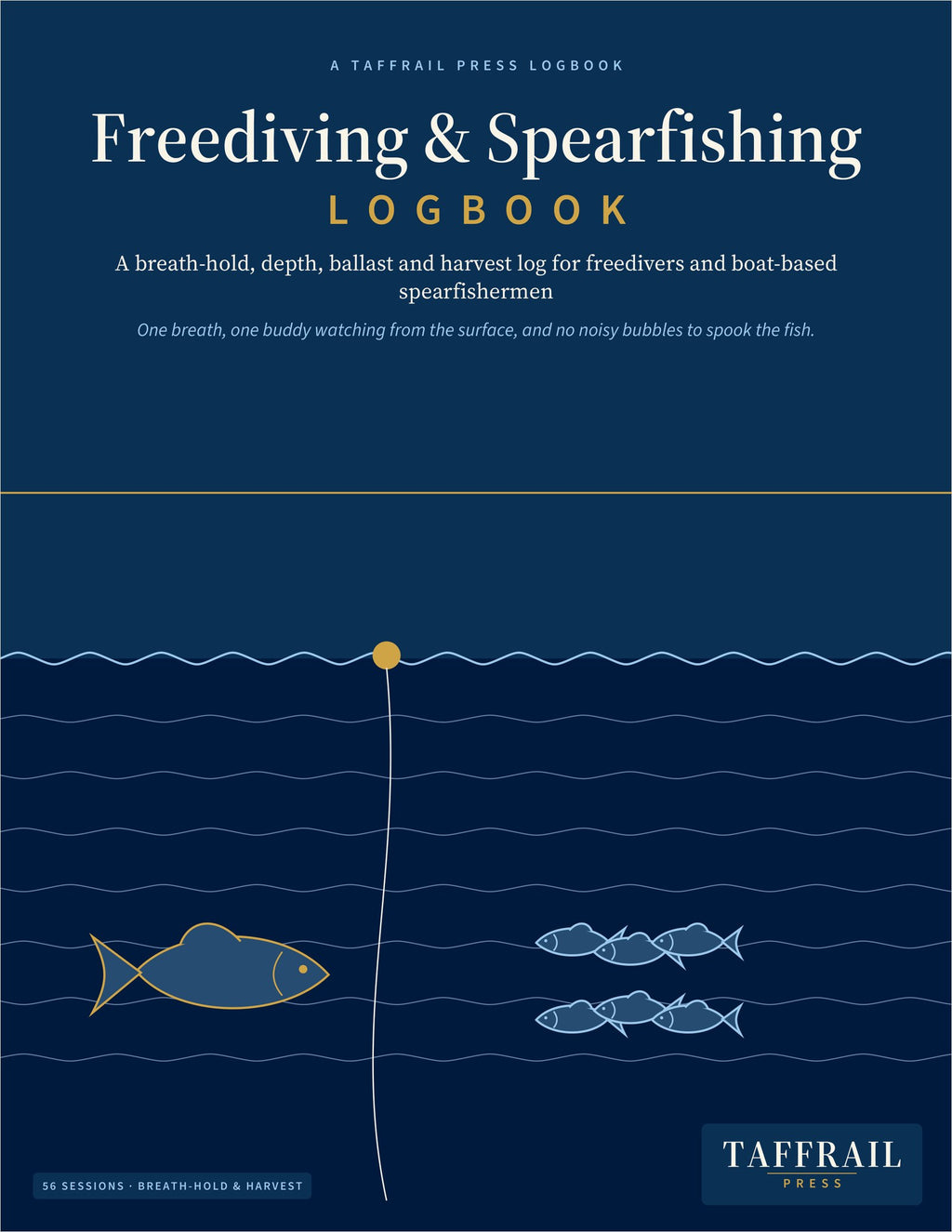 Freediving & Spearfishing Logbook — Front cover (Taffrail Press)