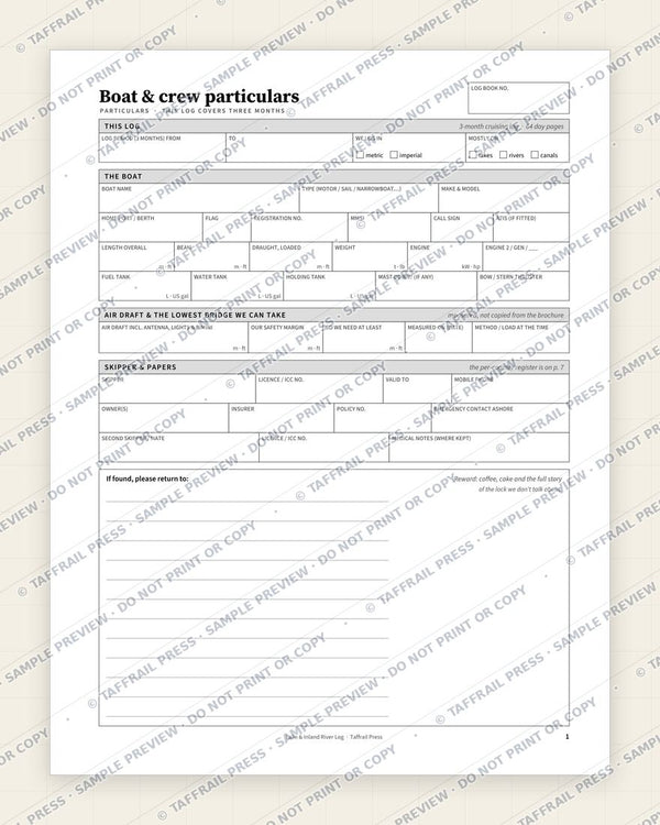 1. Vessel & Crew Particulars