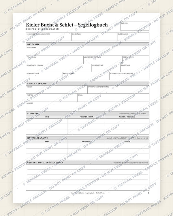 1. Vessel & Crew Particulars
