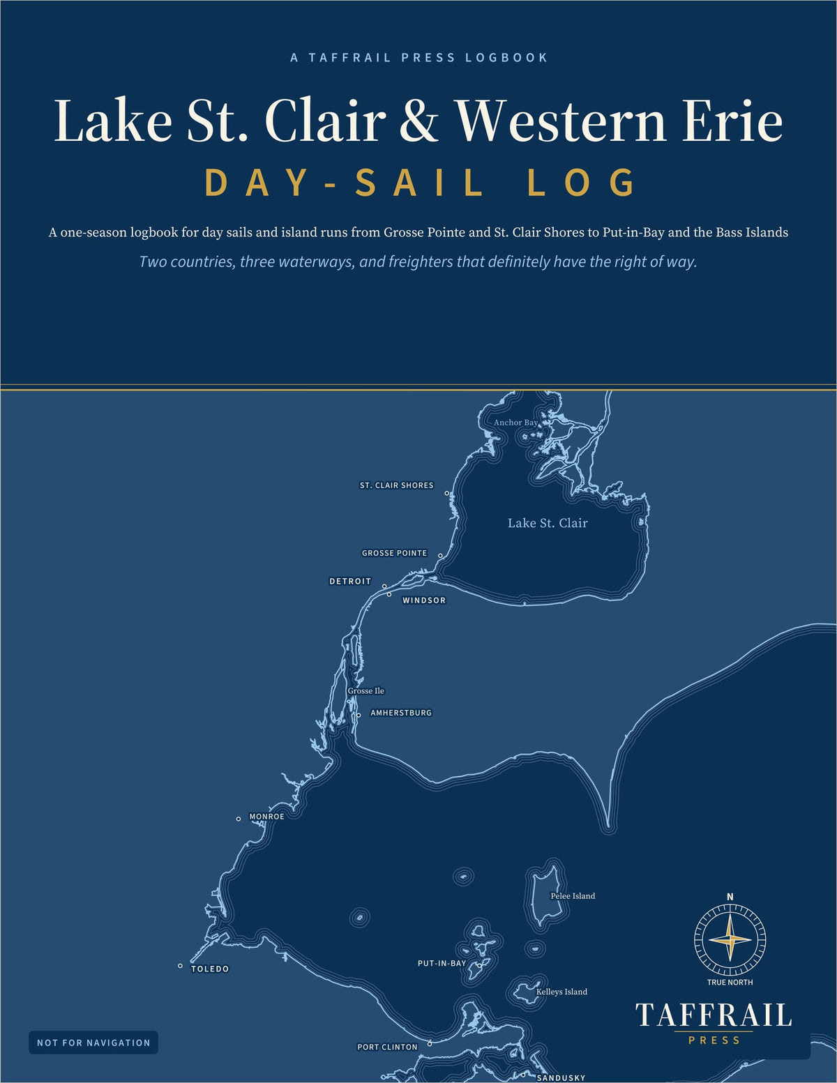 Lake St. Clair, Detroit River & Western Lake Erie Day-Sail Log — Front cover (Taffrail Press)