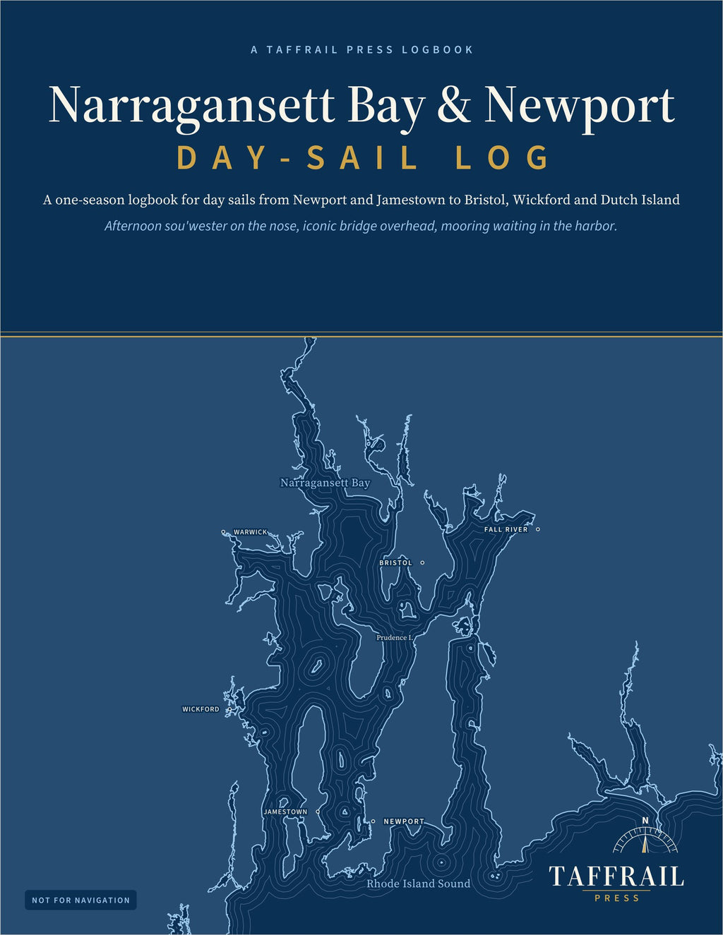 Narragansett Bay & Newport Day-Sail Log — Front cover (Taffrail Press)