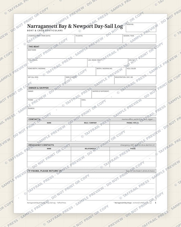 1. Vessel & Crew Particulars