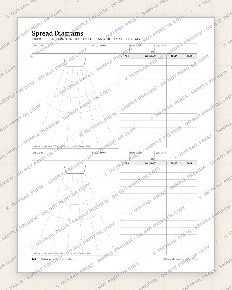 Offshore & Release Log — Interior preview 6: Regional reference tables & directory (watermarked sample)