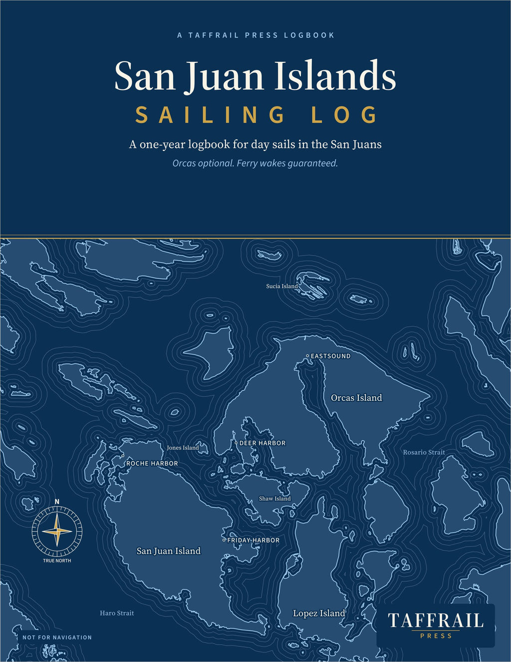 San Juan Islands Sailing Log — Front cover (Taffrail Press)