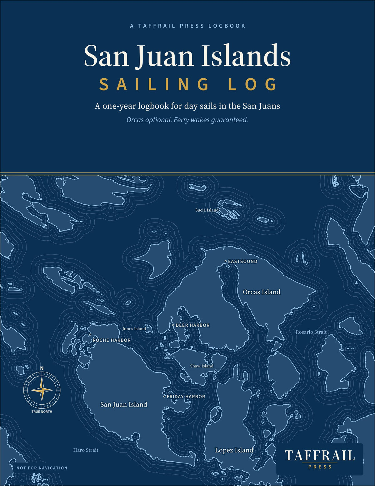 San Juan Islands Sailing Log — Front cover (Taffrail Press)