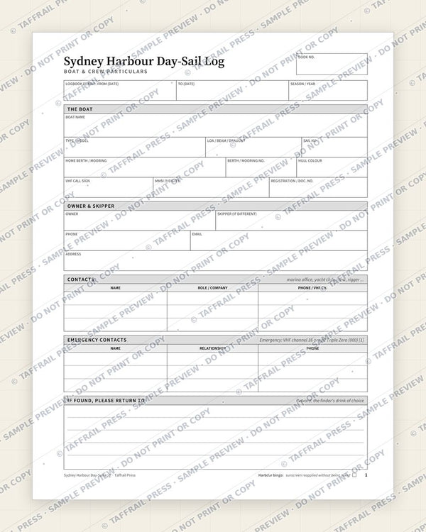 1. Vessel & Crew Particulars